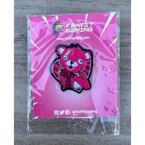 Pink Bear Fortnite Collectible Pin by Fanfit Gaming New Team Leader